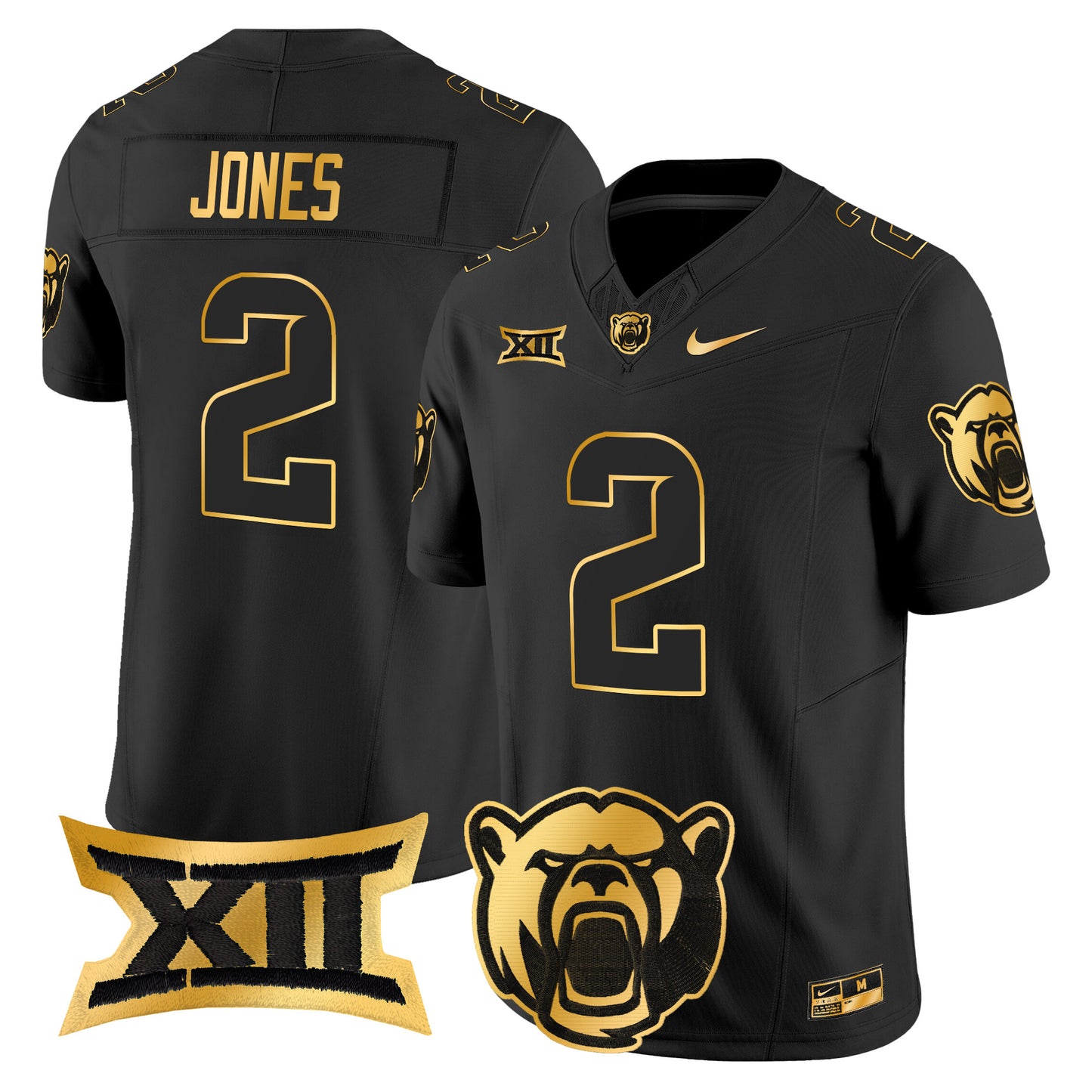 Baylor Bears 2024 Gold Vapor Limited Jersey - All stitched