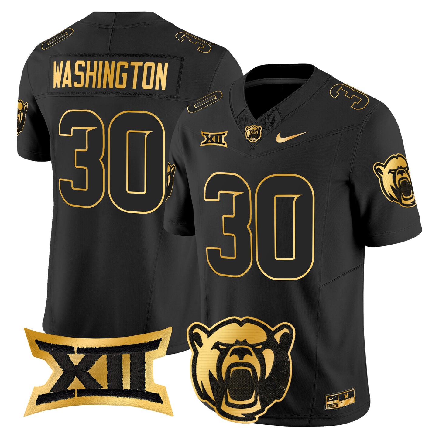 Baylor Bears 2024 Gold Vapor Limited Jersey - All stitched
