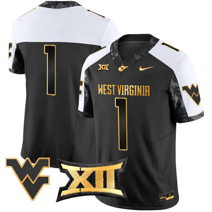 West Virginia Mountaineers 2024 Gold Vapor Limited Jersey - All Stitched
