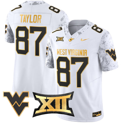 West Virginia Mountaineers 2024 Gold Vapor Limited Jersey - All Stitched