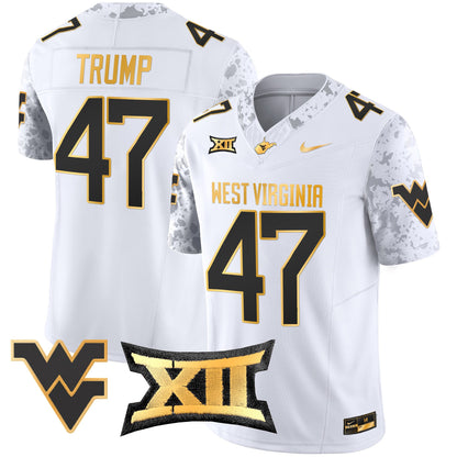 West Virginia Mountaineers 2024 Gold Vapor Limited Jersey - All Stitched