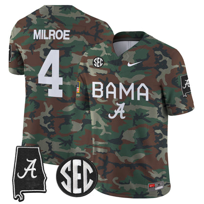 Alabama Crimson Tide 2024 Military Vapor Limited Jersey - All Stitched