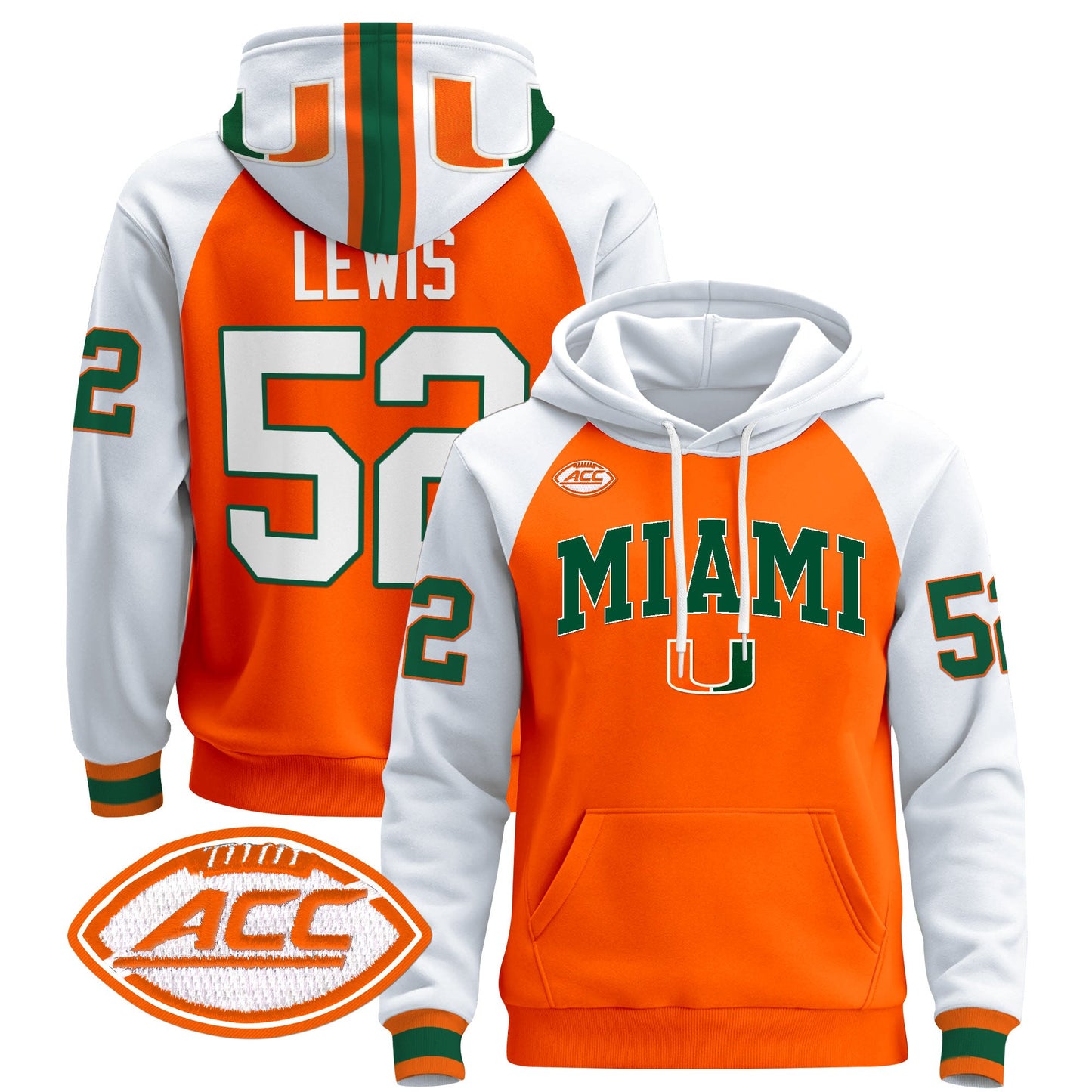 Miami Hurricanes 2024 Pullover Hoodie V2