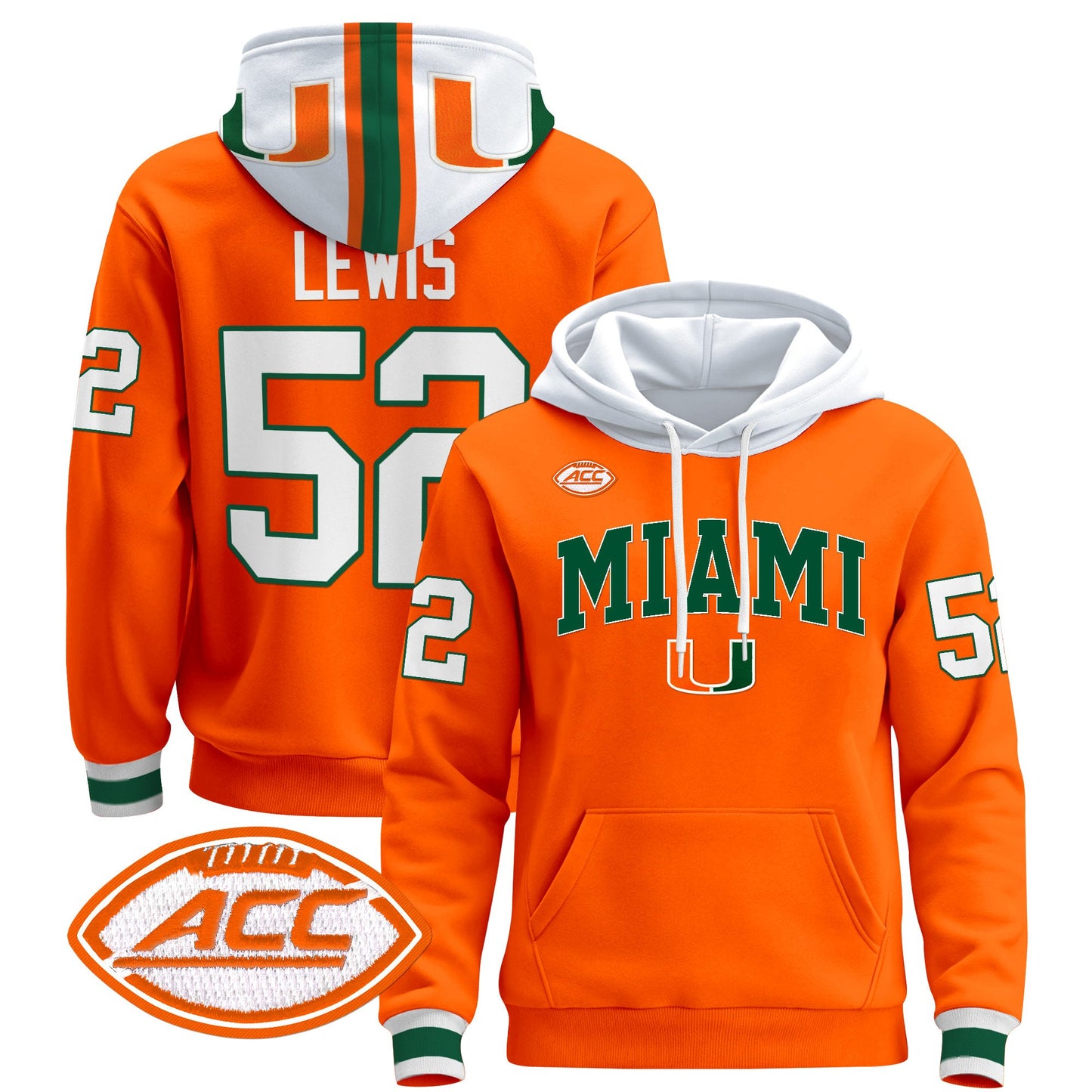 Miami Hurricanes 2024 Pullover Hoodie V2