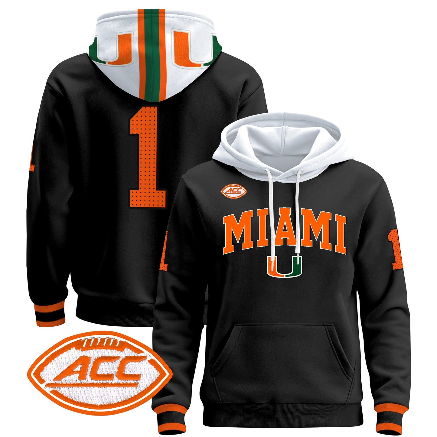 Miami Hurricanes 2024 Pullover Hoodie V2