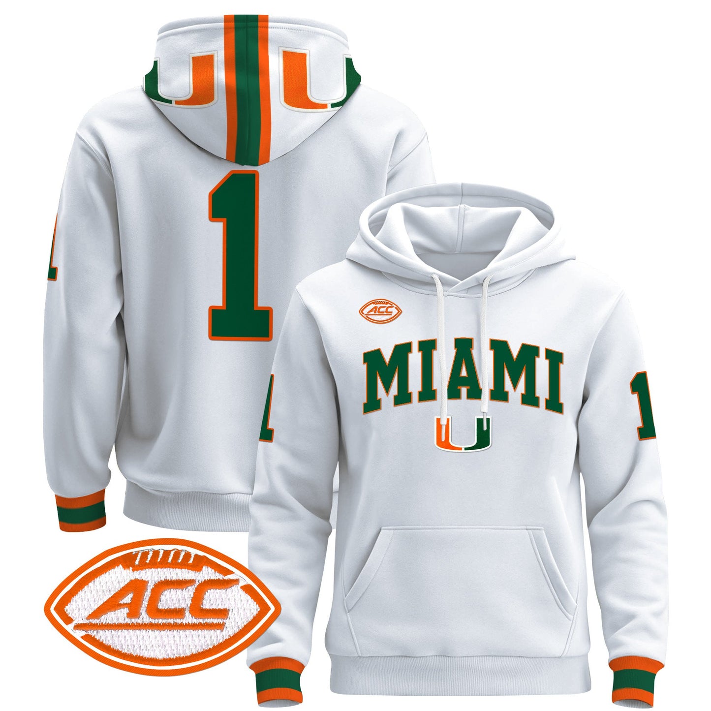 Miami Hurricanes 2024 Pullover Hoodie V2
