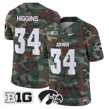 Iowa Hawkeyes 2024 Military Vapor Limited Jersey - All Stitched