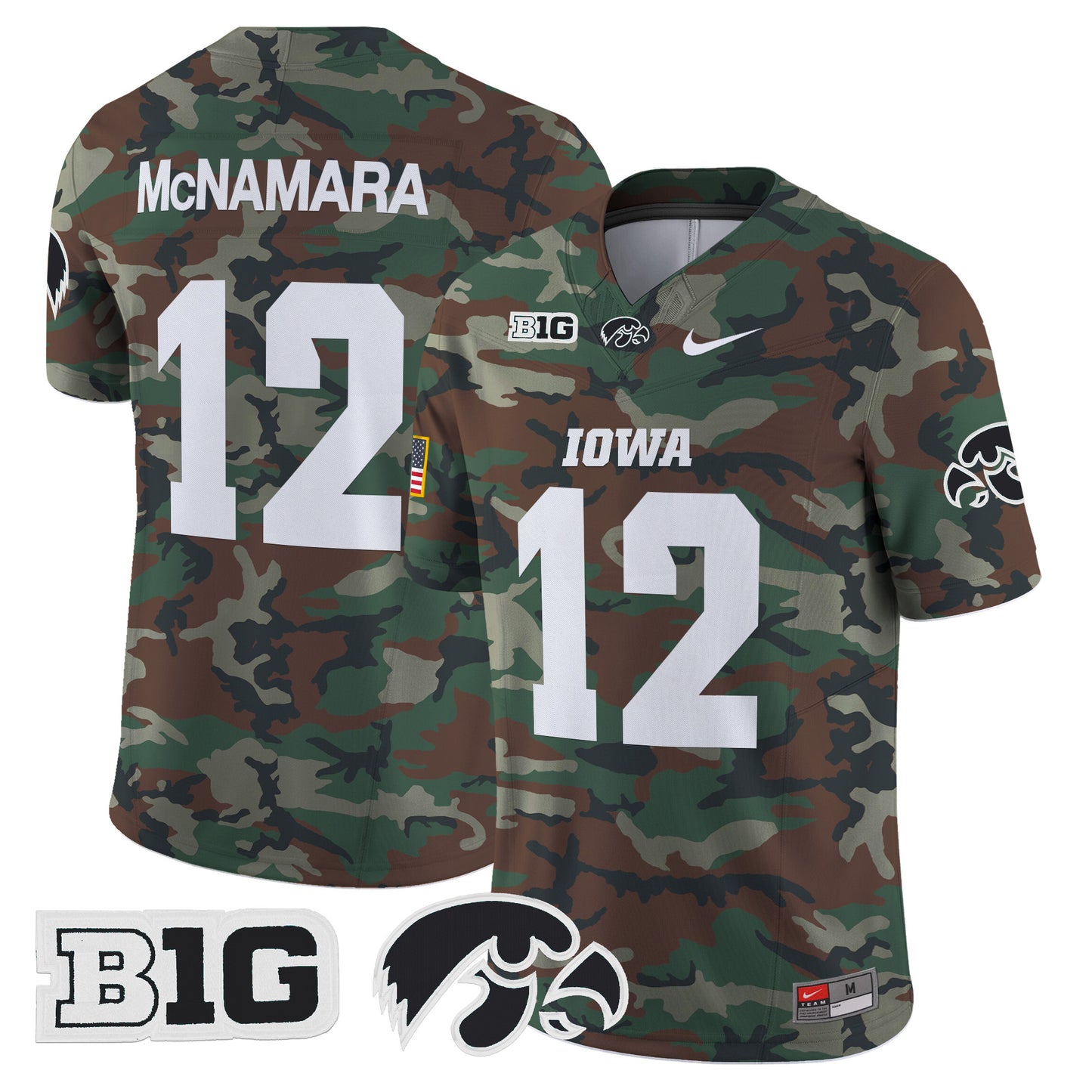 Iowa Hawkeyes 2024 Military Vapor Limited Jersey - All Stitched