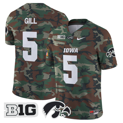Iowa Hawkeyes 2024 Military Vapor Limited Jersey - All Stitched
