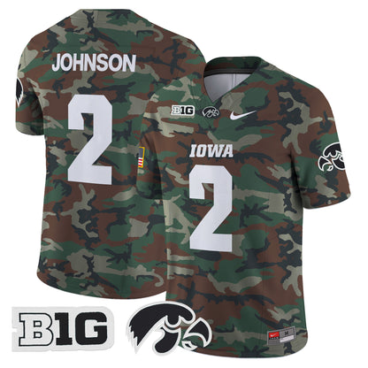 Iowa Hawkeyes 2024 Military Vapor Limited Jersey - All Stitched