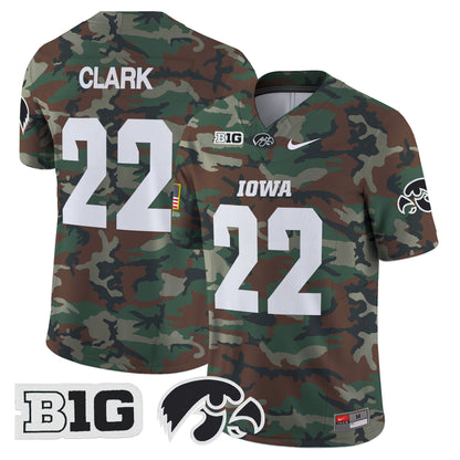 Iowa Hawkeyes 2024 Military Vapor Limited Jersey - All Stitched
