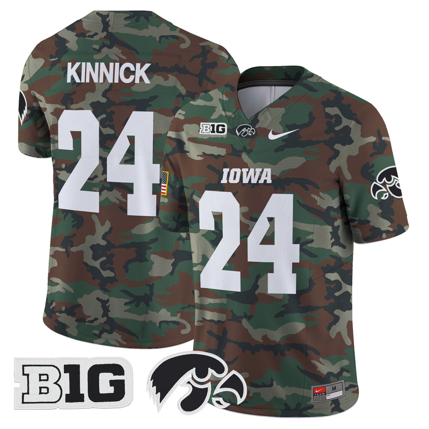 Iowa Hawkeyes 2024 Military Vapor Limited Jersey - All Stitched