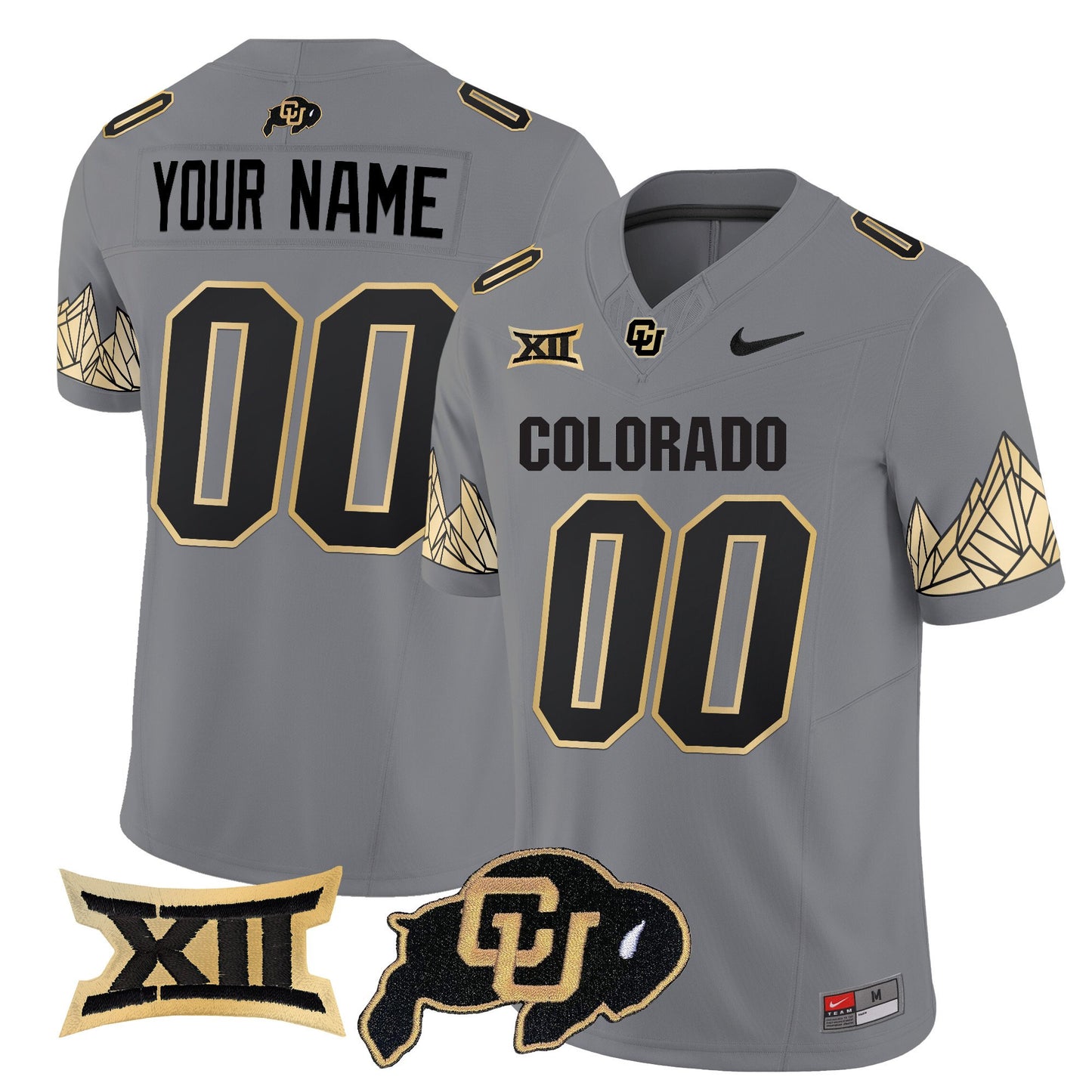Colorado Buffaloes Vapor Limited Custom Jersey V4 - Big 12 XII Patch - All Stitched