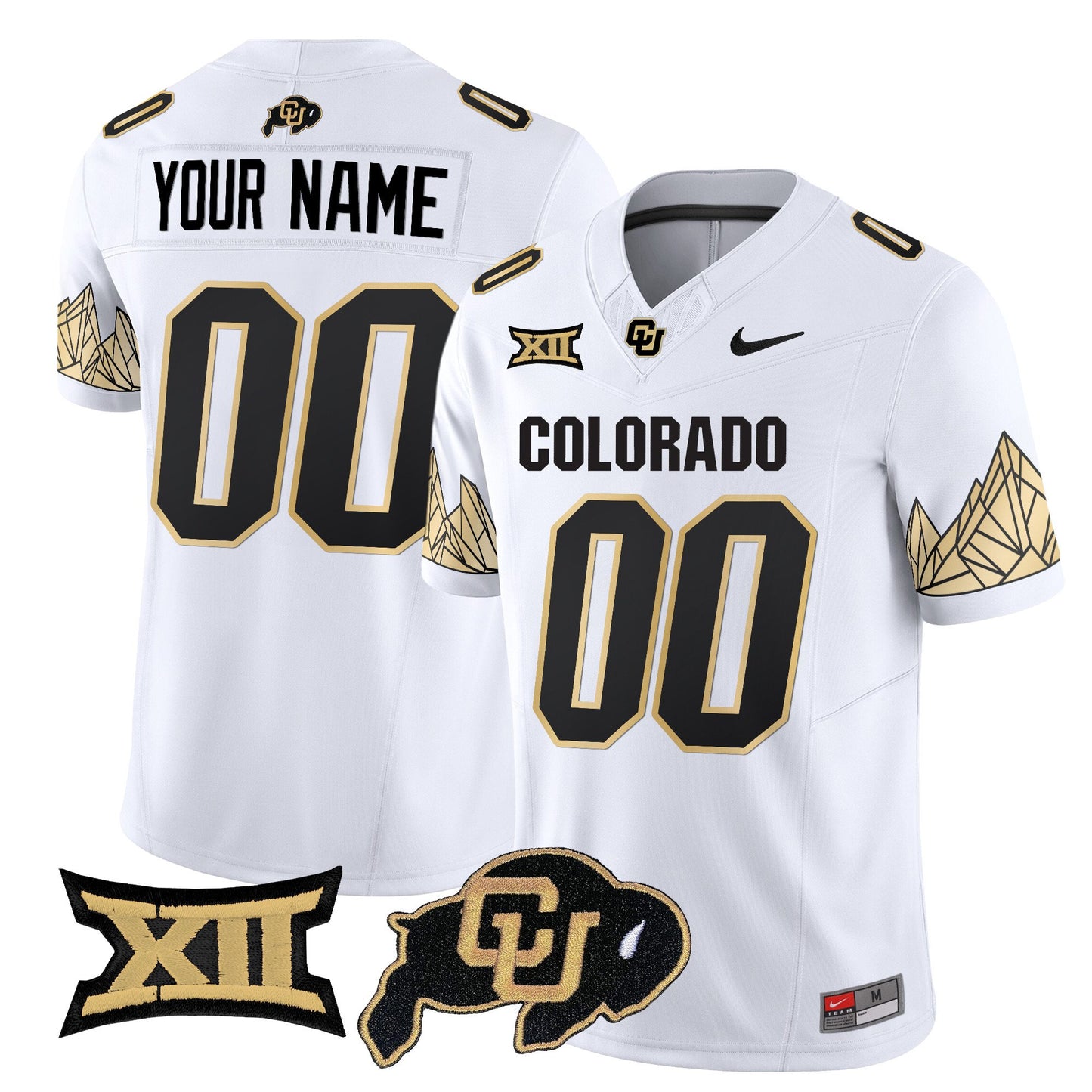 Colorado Buffaloes Vapor Limited Custom Jersey V4 - Big 12 XII Patch - All Stitched