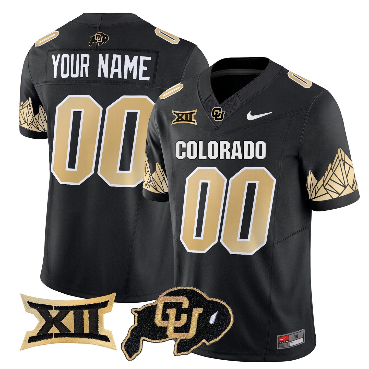 Colorado Buffaloes Vapor Limited Custom Jersey V4 - Big 12 XII Patch - All Stitched