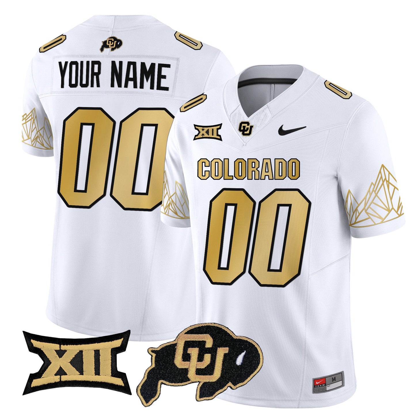 Colorado Buffaloes Vapor Limited Custom Jersey V4 - Big 12 XII Patch - All Stitched
