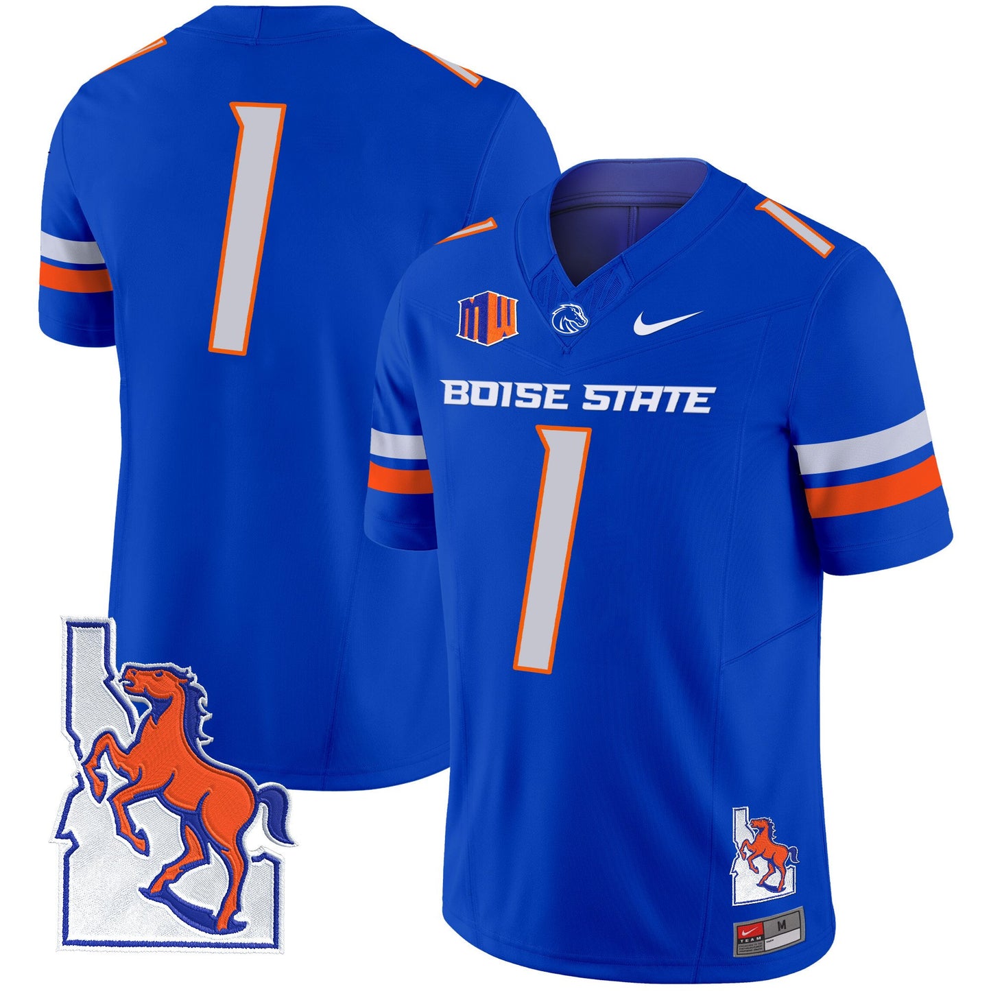 Boise State Broncos 2024 Map Patch Vapor Limited Jersey - All Stitched