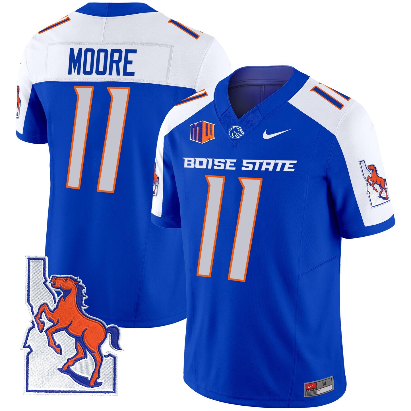 Boise State Broncos 2024 Map Patch Vapor Limited Jersey - All Stitched