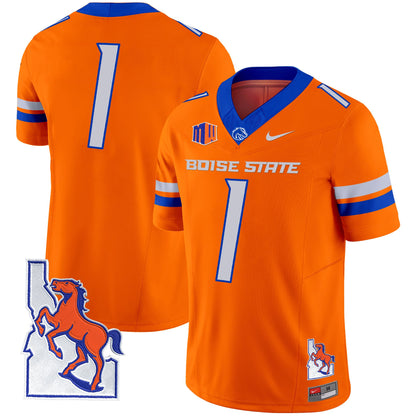 Boise State Broncos 2024 Map Patch Vapor Limited Jersey - All Stitched