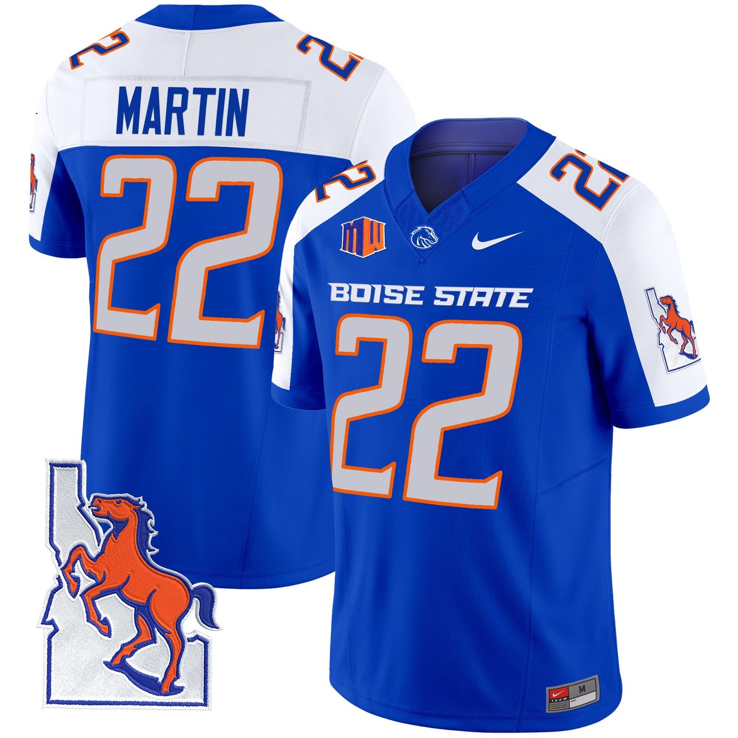 Boise State Broncos 2024 Map Patch Vapor Limited Jersey - All Stitched