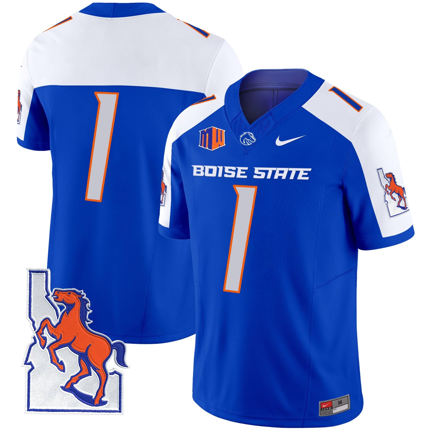 Boise State Broncos 2024 Map Patch Vapor Limited Jersey - All Stitched