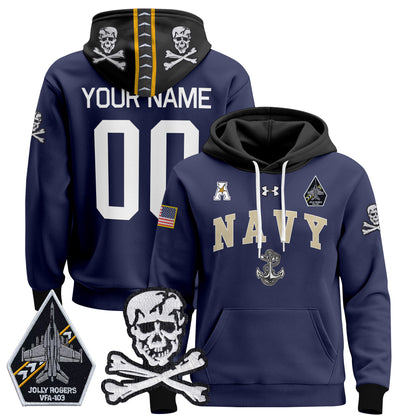 Navy Midshipmen 2024 Custom Pullover Hoodie V4