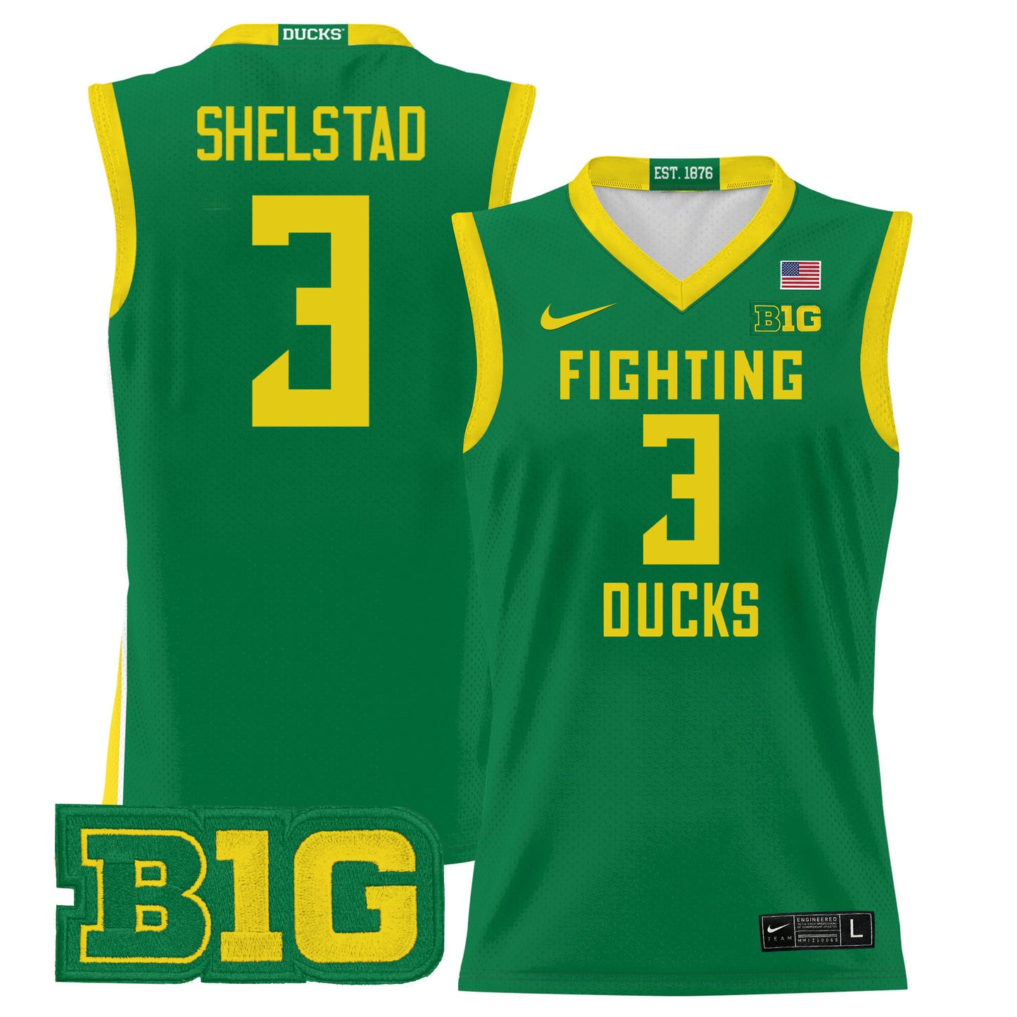 Oregon Ducks 2024 Lightweight Basketball Jersey - All Stitched