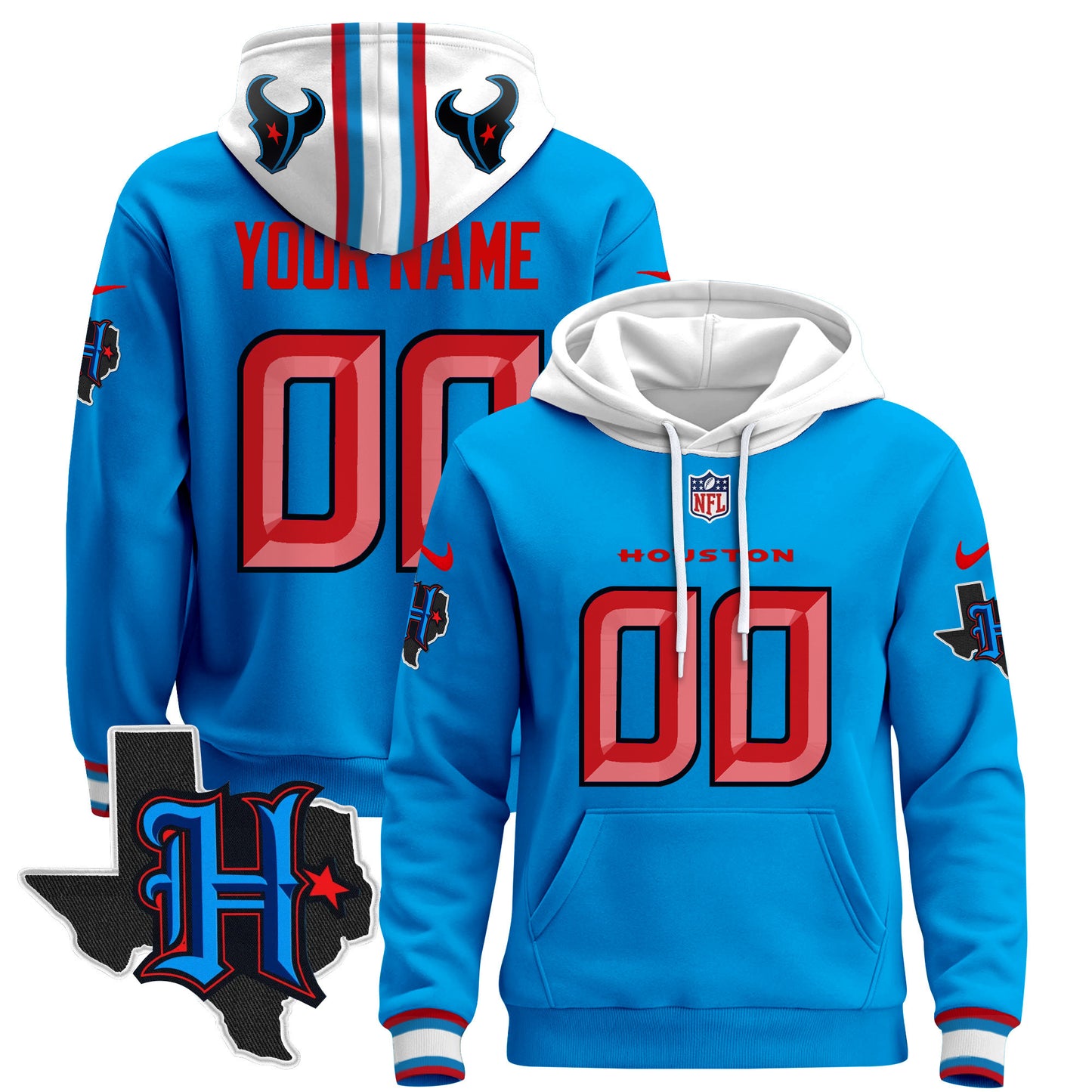 Houston Texans 2024 Custom Pullover Hoodie