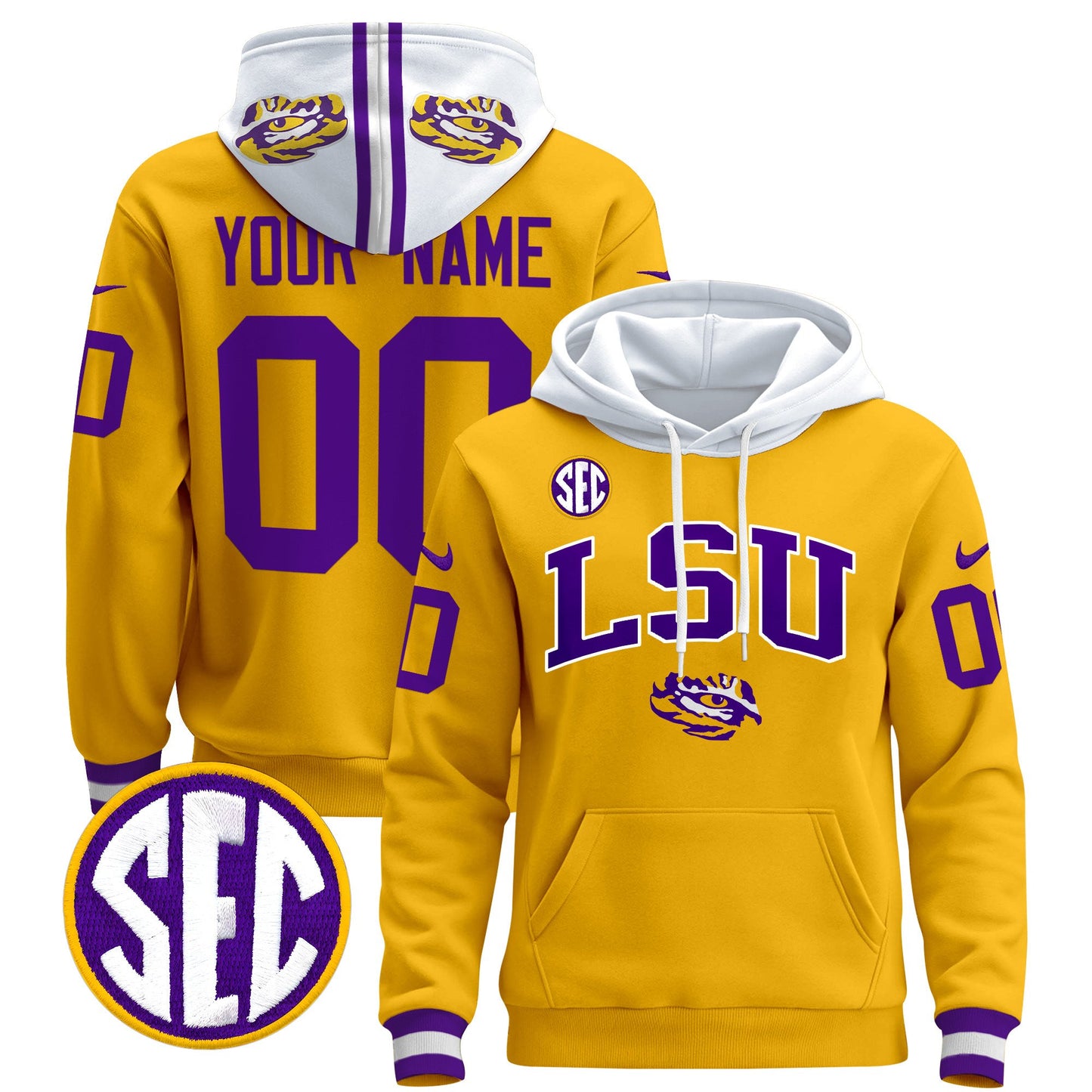 LSU Tigers 2024 Custom Pullover Hoodie V2