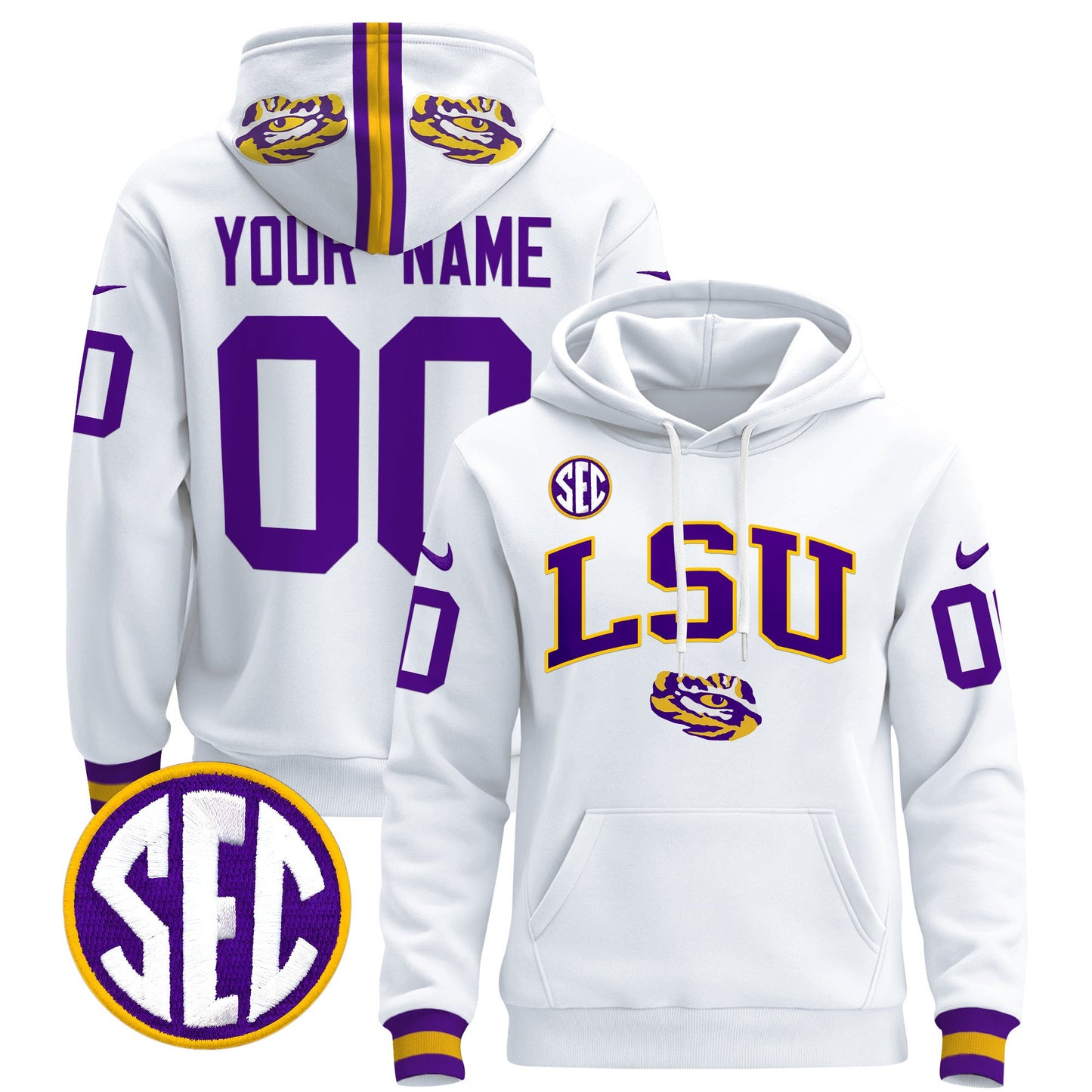 LSU Tigers 2024 Custom Pullover Hoodie V2