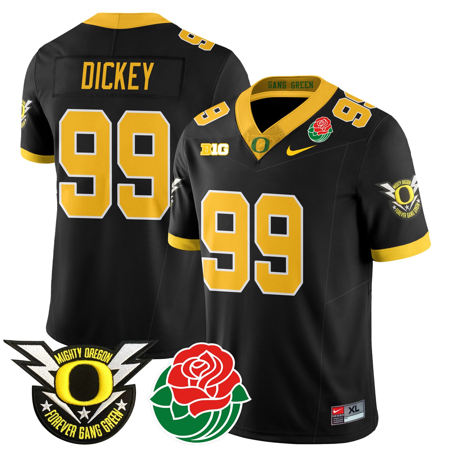Oregon Ducks 2024 Rose Bowl Jersey N2 - All Stitched