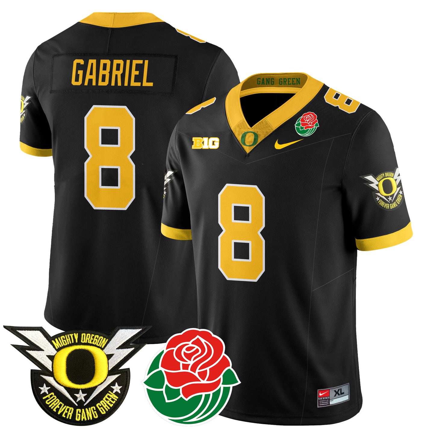 Oregon Ducks 2024 Rose Bowl Jersey N2 - All Stitched