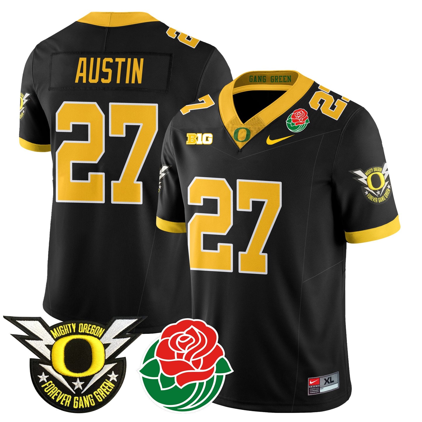 Oregon Ducks 2024 Rose Bowl Jersey N2 - All Stitched