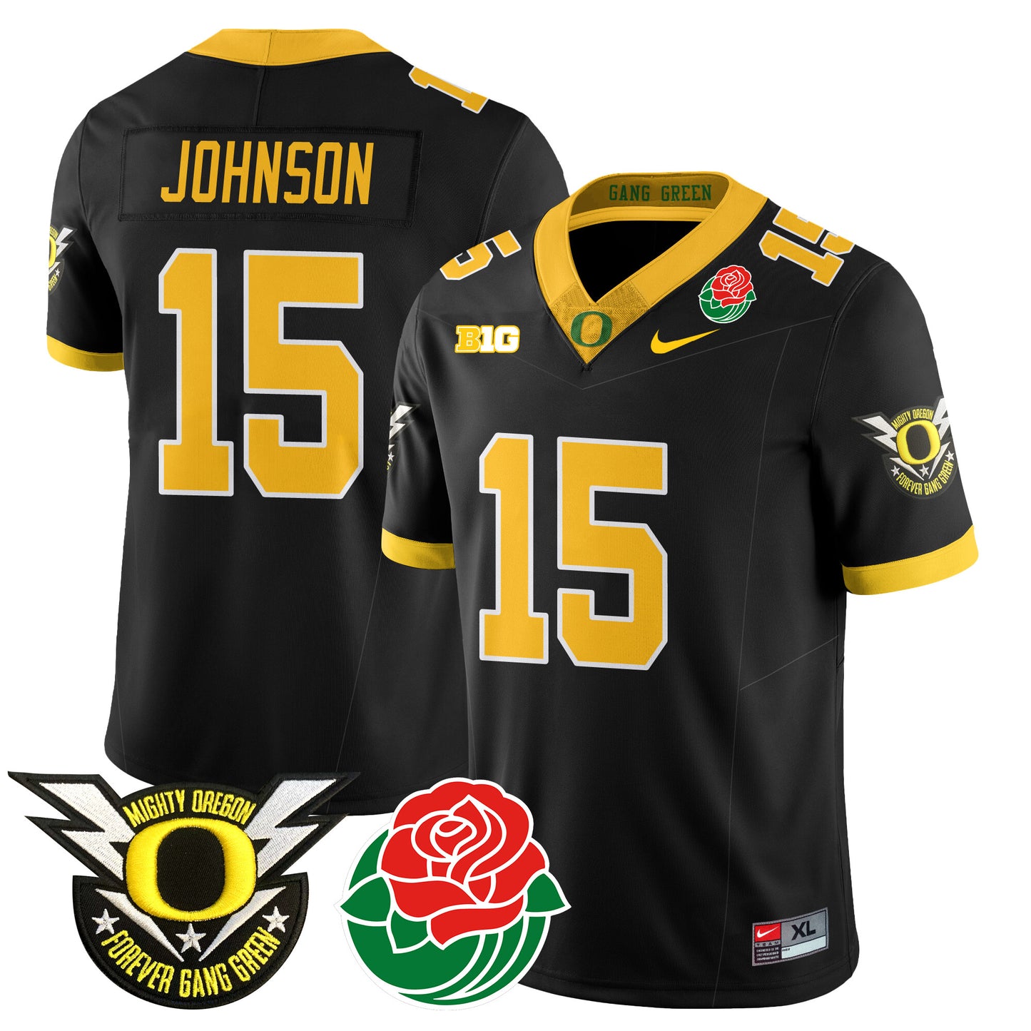 Oregon Ducks 2024 Rose Bowl Jersey N2 - All Stitched