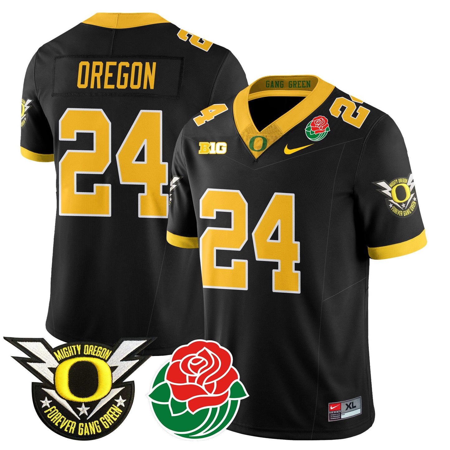 Oregon Ducks 2024 Rose Bowl Jersey N2 - All Stitched