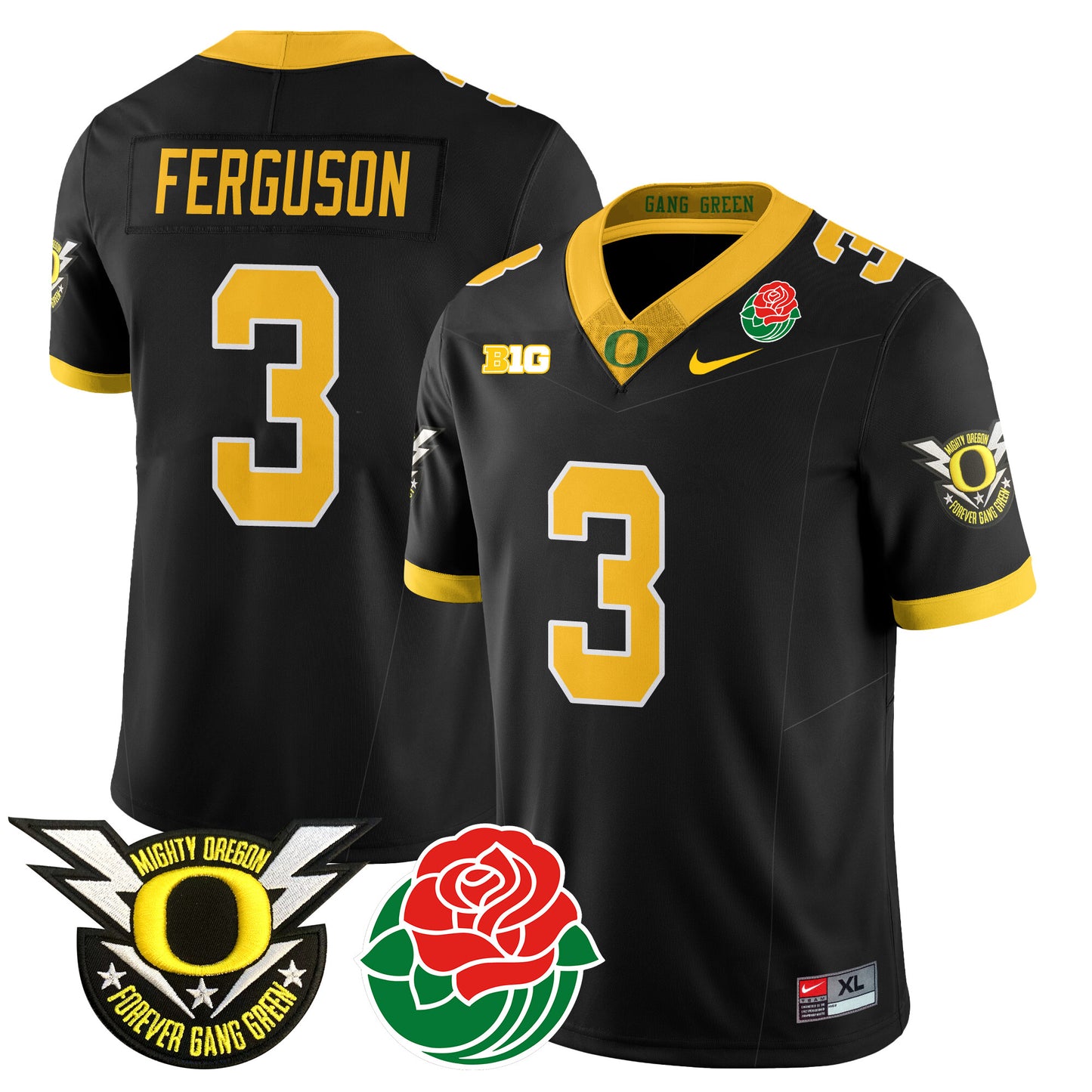 Oregon Ducks 2024 Rose Bowl Jersey N2 - All Stitched