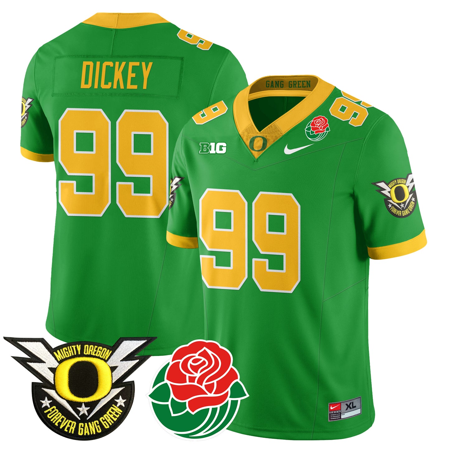 Oregon Ducks 2024 Rose Bowl Jersey N2 - All Stitched