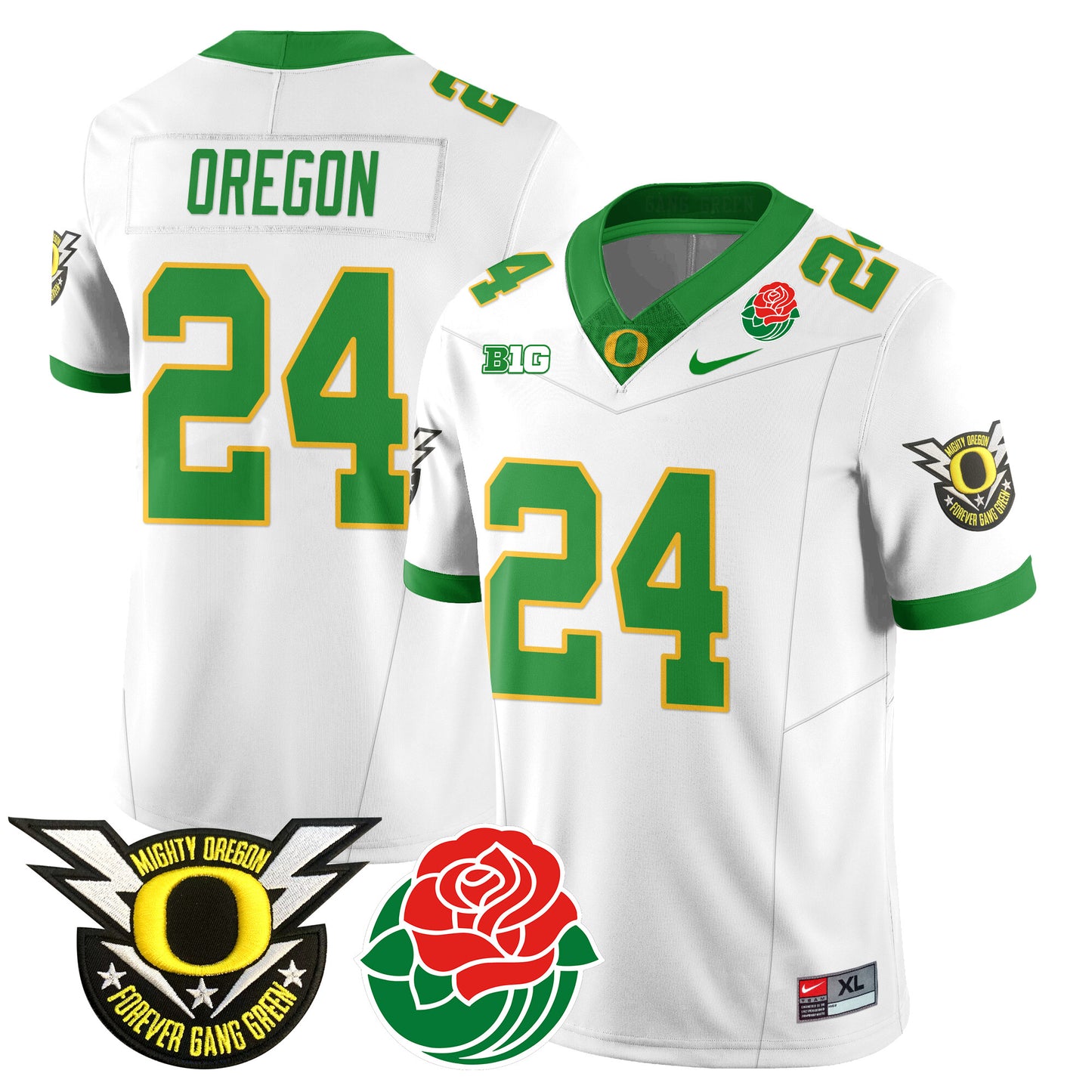 Oregon Ducks 2024 Rose Bowl Jersey N2 - All Stitched