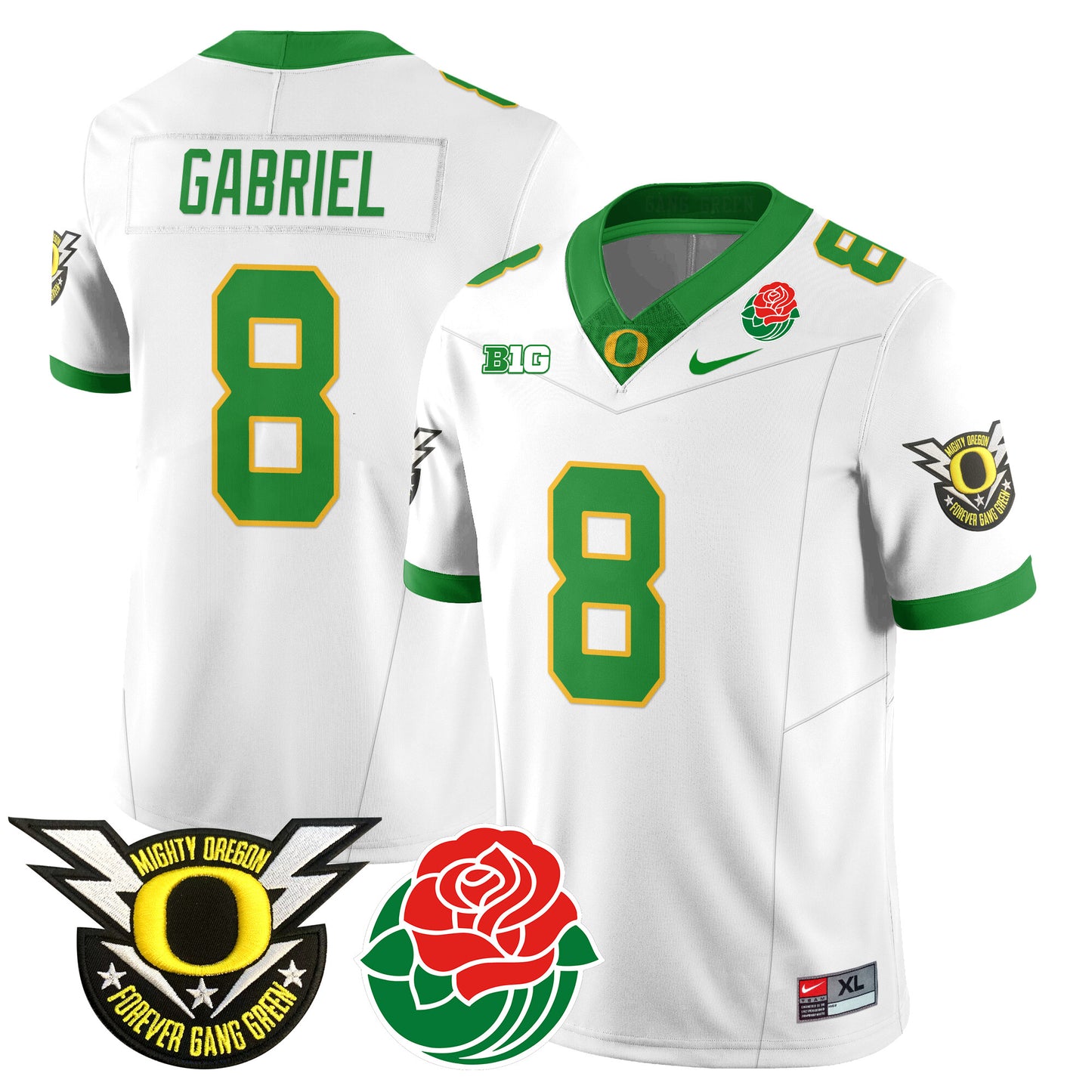 Oregon Ducks 2024 Rose Bowl Jersey N2 - All Stitched