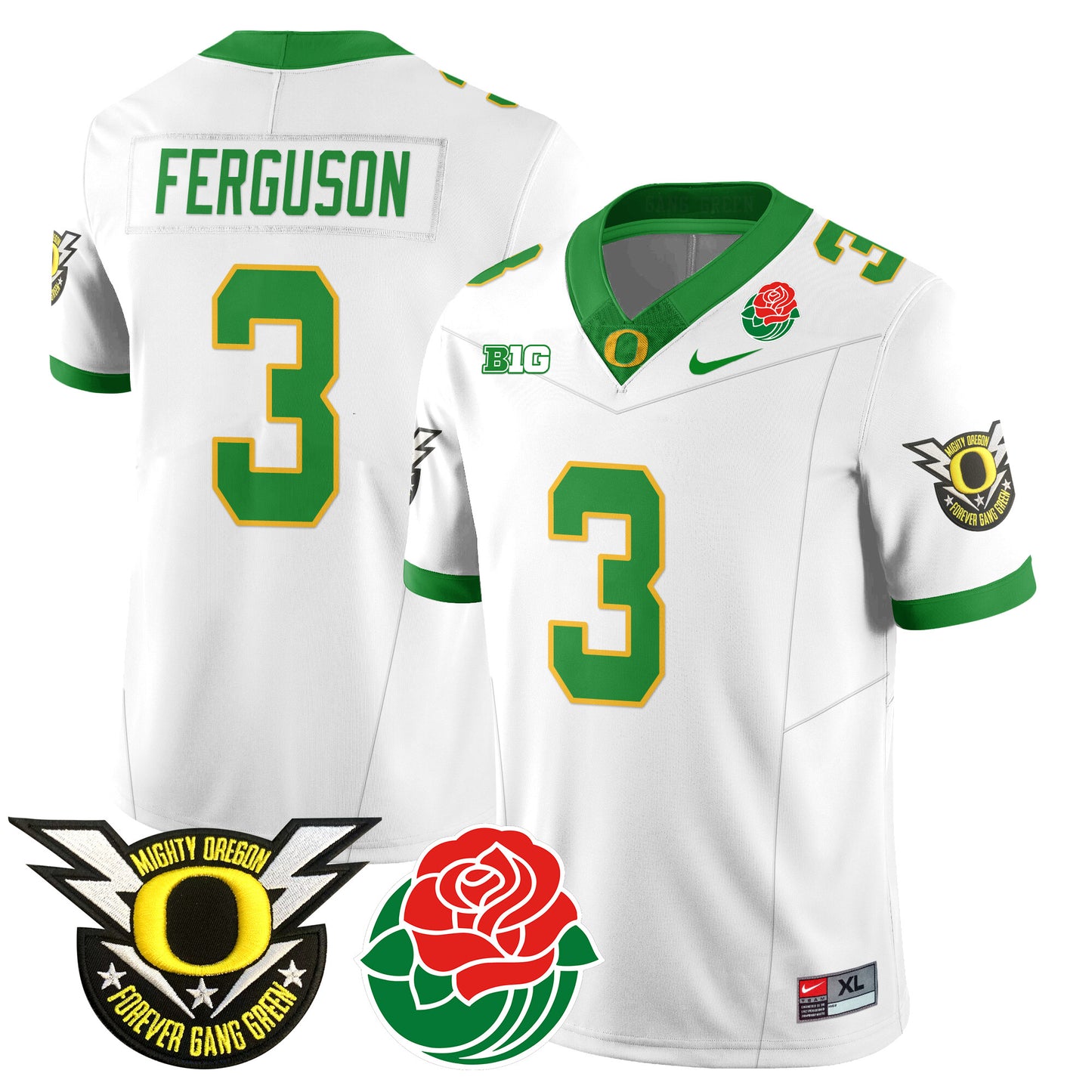 Oregon Ducks 2024 Rose Bowl Jersey N2 - All Stitched