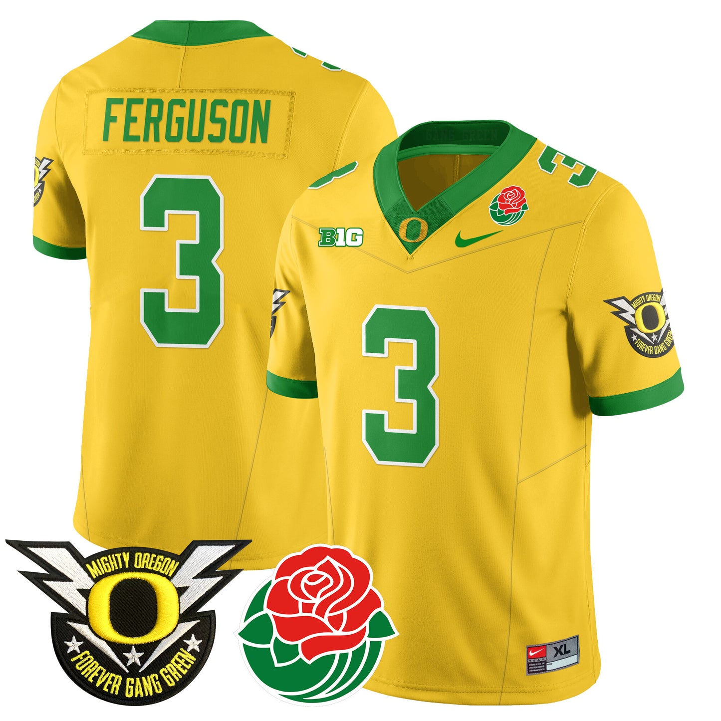 Oregon Ducks 2024 Rose Bowl Jersey N2 - All Stitched