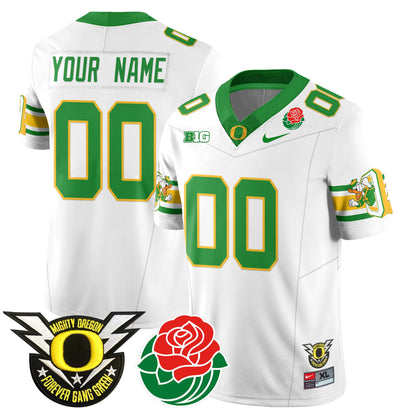 Custom Name/Gender Oregon Ducks 2024 Rose Bowl Jersey - All Stitched