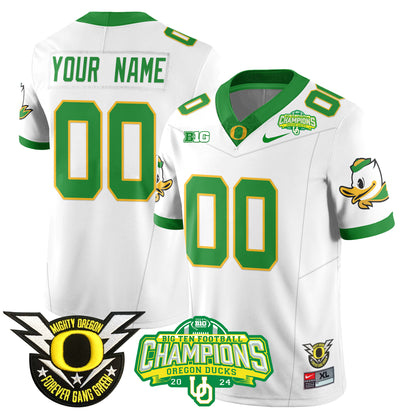 Custom Gender/Size Oregon Ducks 2024 Big Ten Champions Jersey N1 - All Stitched