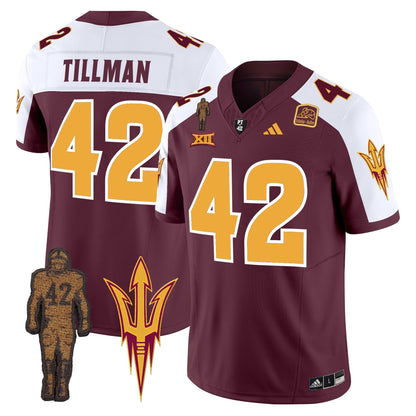 Arizona State Sun Devils Pat Tillman Honoring Patch Vapor Limited Jersey - All Stitched