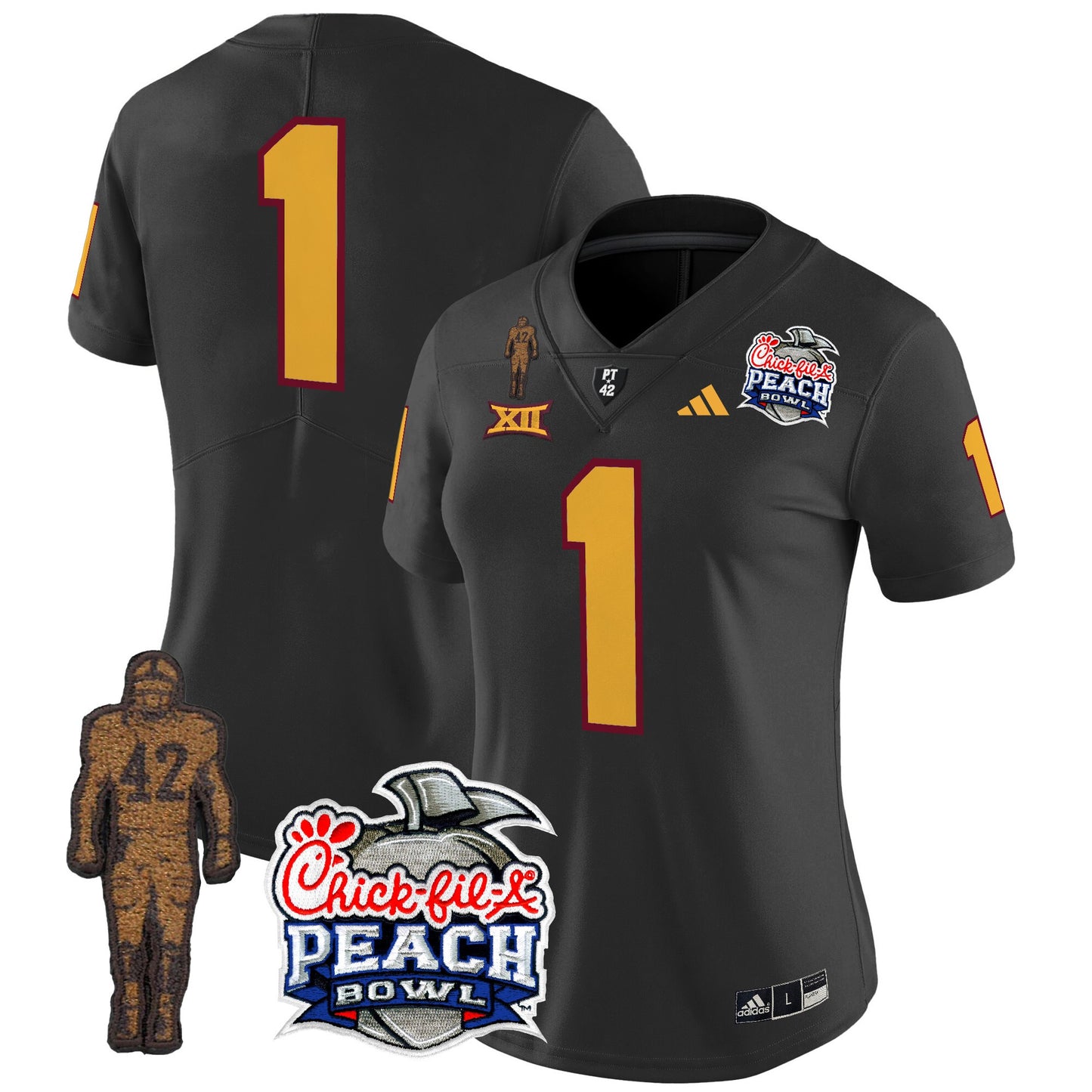 Women's Sun Devils Pat Tillman & Peach Bowl Patch Vapor Limited Jersey - All Stitched