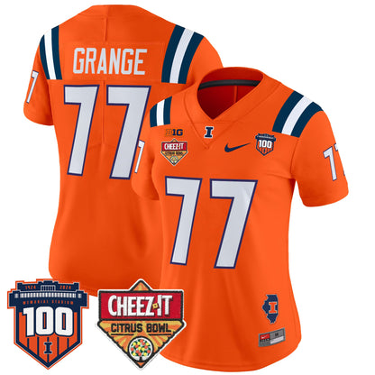 Women's Illinois Fighting Illini 2025 Cheez-It Citrus Bowl Patch Vapor Limited Jersey - All Stitched