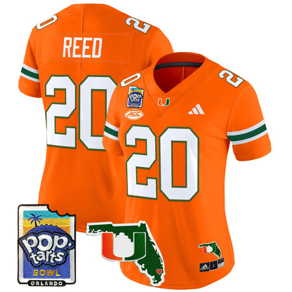 Women's Miami Hurricanes 2025 PopTarts Bowl Patch Vapor Limited Jersey - All Stitched