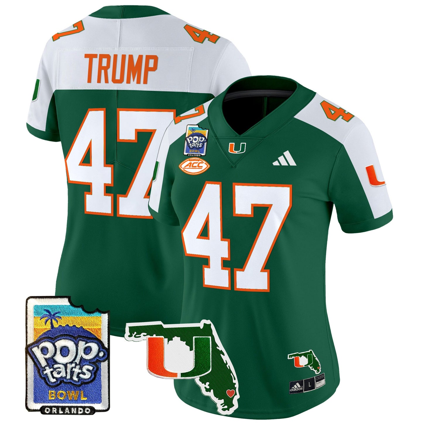Women's Miami Hurricanes 2025 PopTarts Bowl Patch Vapor Limited Jersey - All Stitched