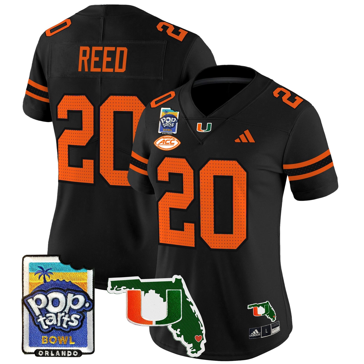 Women's Miami Hurricanes 2025 PopTarts Bowl Patch Vapor Limited Jersey - All Stitched