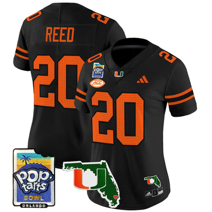 Women's Miami Hurricanes 2025 PopTarts Bowl Patch Vapor Limited Jersey - All Stitched